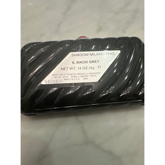 BORGHESE ~ Satin Shadow Milano Trio - Eye Shadow Trio - Bacio Gray - Picture 4 of 6